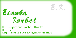bianka korbel business card